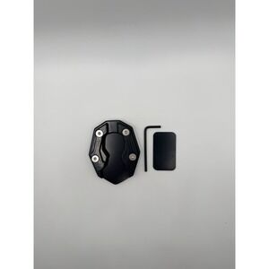 Universal Motorcycle Kickstand Enlarger Side Stand Foot Pad w/ Hardware – Black